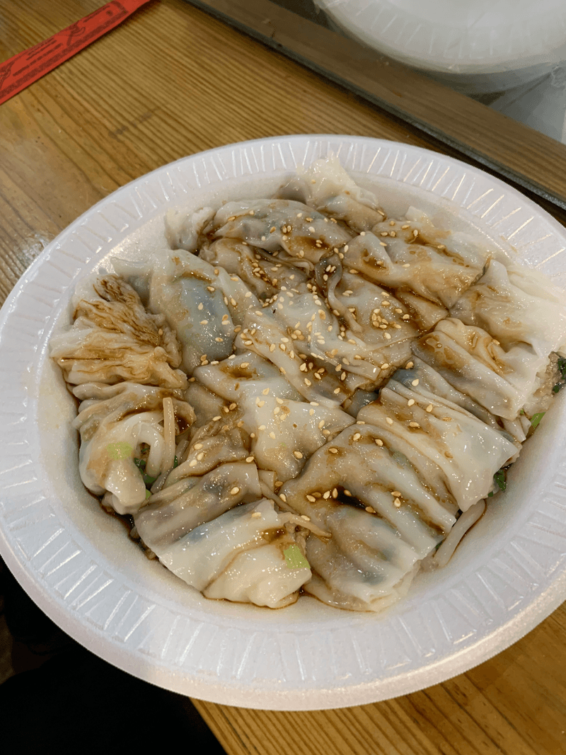 Rice noodles on a plate