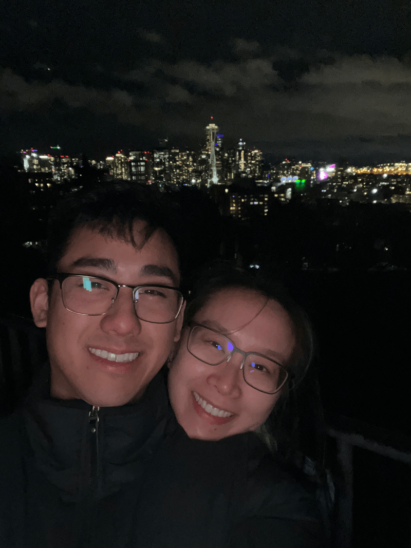 Night time view of Seattle from Kerry Park